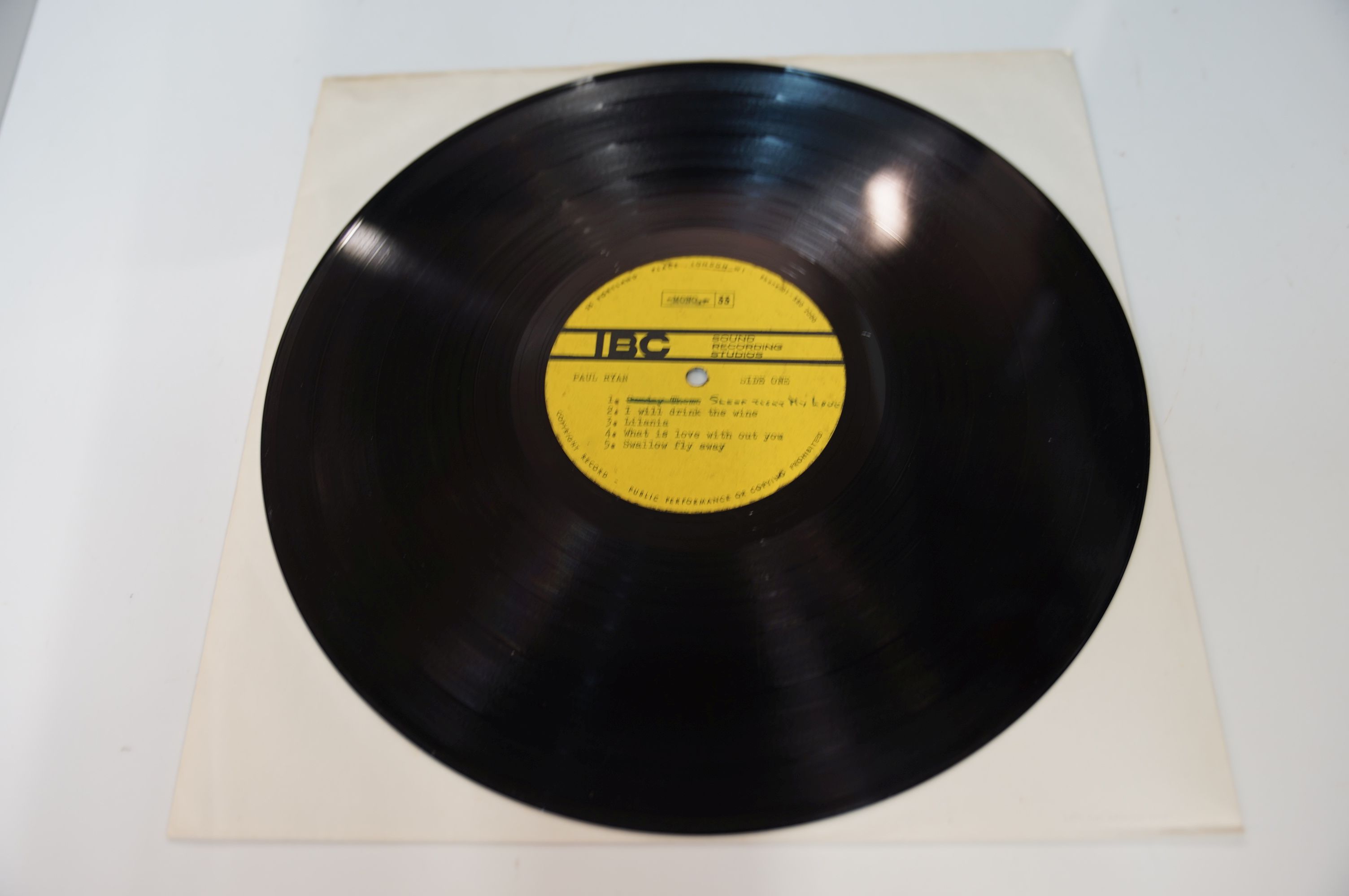 VINYL - PAUL RYAN - AMAZING UNIQUE UNRELEASED 1969 ALBUM DOUBLE SIDED ACETATE. WOW, IT DOES NOT - Image 5 of 5
