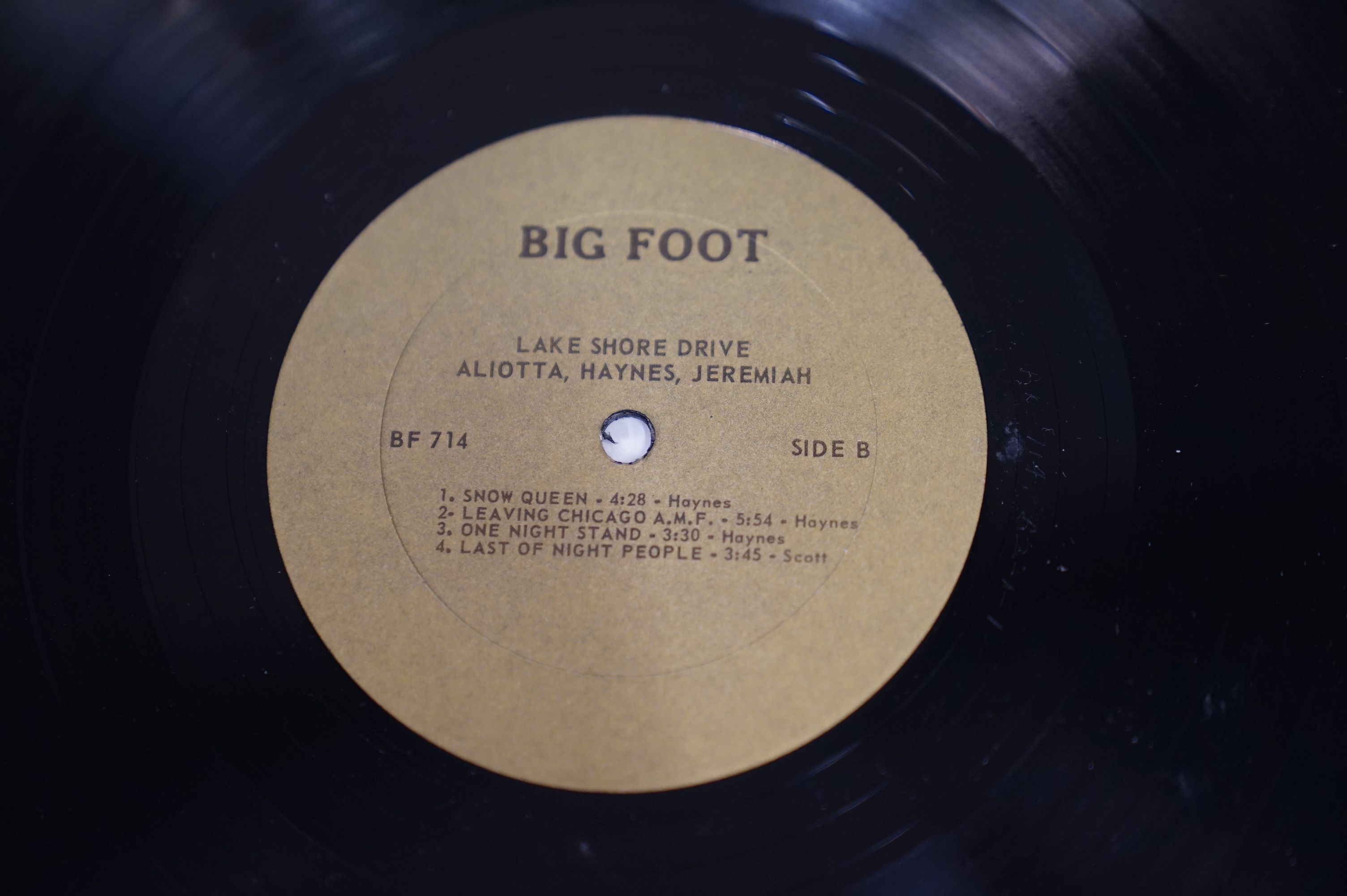 VINYL - ALIOTTA, HAYNES, JEREMIAH - "LAKE SHORE DRIVE", 1971 US PRESSING BIG FOOT RECORDS, BF 714. - Image 6 of 7