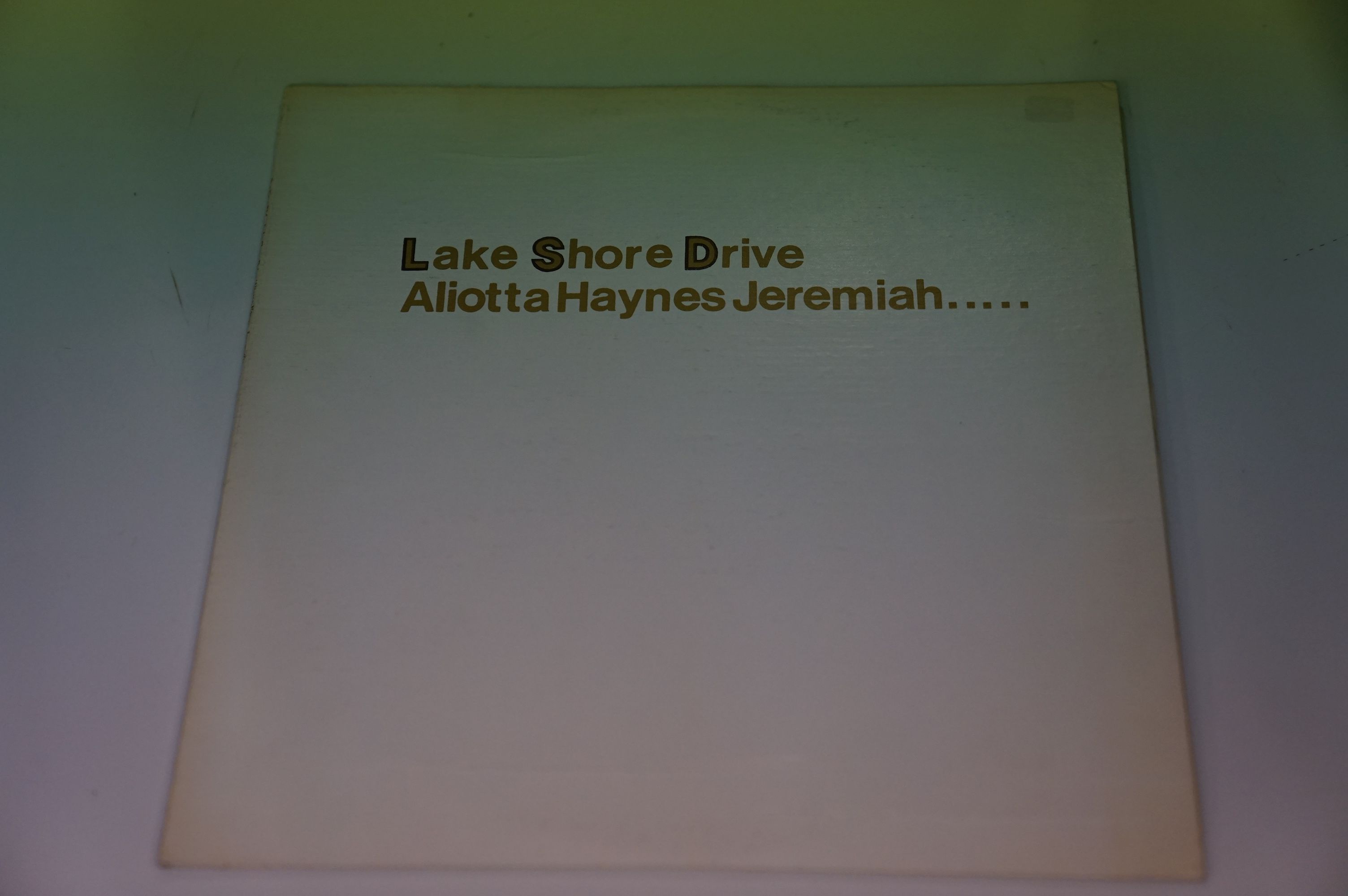 VINYL - ALIOTTA, HAYNES, JEREMIAH - "LAKE SHORE DRIVE", 1971 US PRESSING BIG FOOT RECORDS, BF 714.