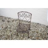 Cast Metal Child's Garden Chair, 68cms high