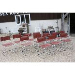Fourteen Mid 20th century Habitat Bauhaus Style Cantilever Chairs, (Twelve with brown leather and