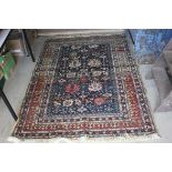 Blue and Yellow Ground Patterned Rug, approx.. 134cms x 185cms