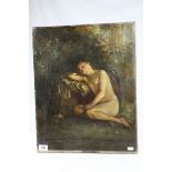 Oil Painting on Canvas, Classical Scene of a Sleeping Child, 51cms x 42cms