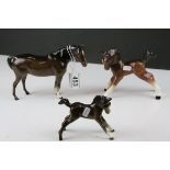 Three Beswick Horses / Foals