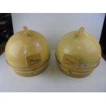 Two Mid 20th century Retro Yellow ' Lady Schick Consolette ' Salon Style Hairdryer