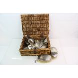 Hair Brushes, Napkin Rings, Silver Top Glass Jar