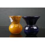 Two Vasart glass vases