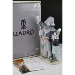 Boxed Lladro Clown Magician model no. 5892 ' Circus Magic ' 1991, 28cms high (a/f)