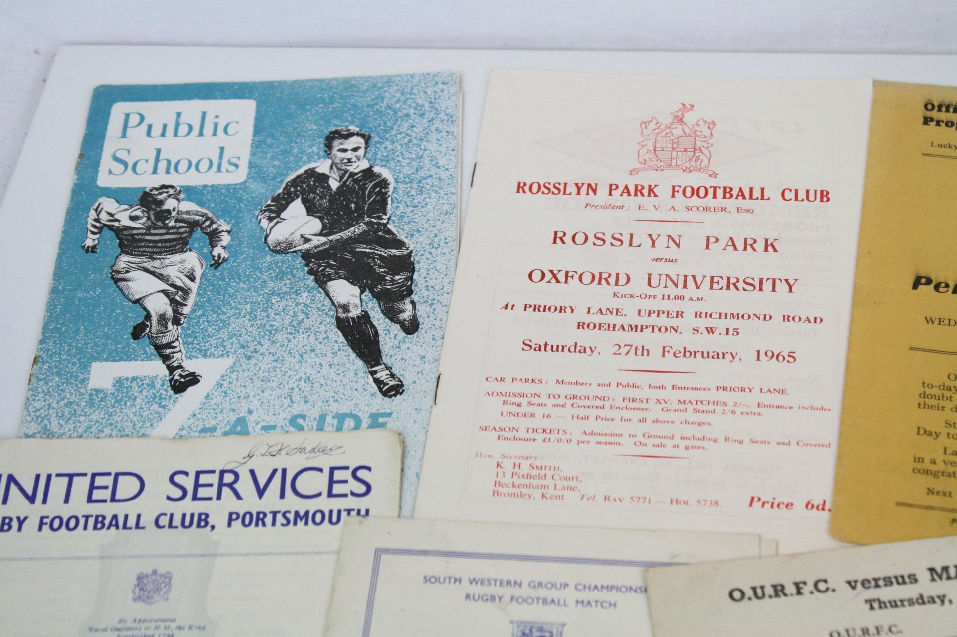 Rugby Union programmes - a selection of 10 issues, mostly 1940s /1950s, to include fixtures at - Image 2 of 7
