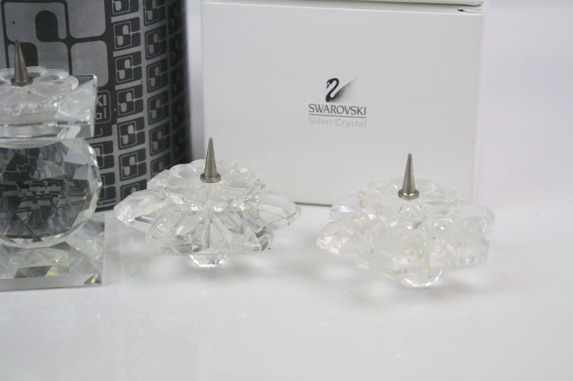 Collection of Swarovski crystal candle holders 7600/101/102/103 (not in original boxes) - Image 4 of 4