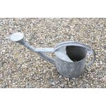 Large Vintage Galvanised Watering Can with Rose