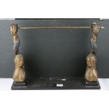 Nautical Frame / Bell Stand with carved stylised mermaids