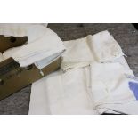 Box of Vintage Linen including Tablecloths