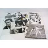 Cricket photos - a box file containing press photos, mostly 1970s-1990s b/w portrait, a few