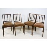 Set of Four Mahogany Spindle Back Dining Chairs