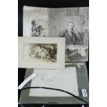 Jacomb-Hood, George Percy (1857-1929) - Folder containing Chalk Drawing of Lord Milner at the