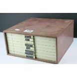 Mid 20th century Plastic Coin Collectors Cabinet comprising eight trays holding 389 coins