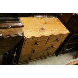 19th century Pine Chest of Two Short and Two Long Drawers, 80cms wide x 67cms high