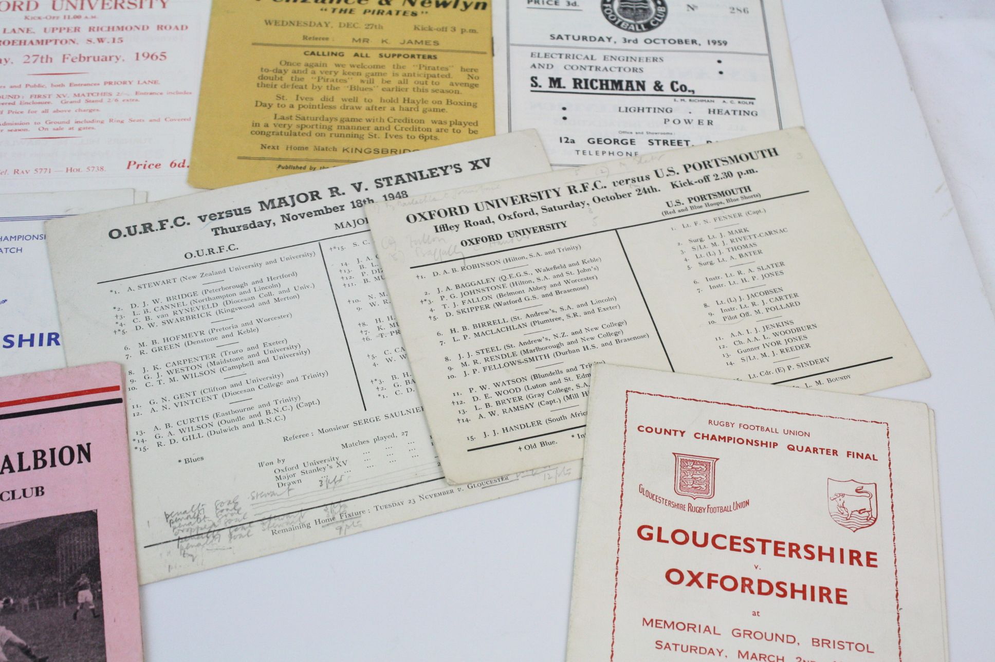 Rugby Union programmes - a selection of 10 issues, mostly 1940s /1950s, to include fixtures at - Image 4 of 7