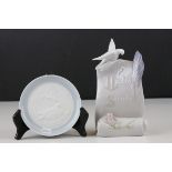 Lladro Society Plaque 7677, 1998 with a Lladro Pin Dish depicting Ducks