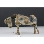 Victorian Wooden Articulated Toy Horse / Donkey ( lacking ears, mane and tail ), 20cms long