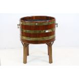 George III Style Mahogany and Brass Bound Wine Cooler (adapted), 66cms wide x 69cms wide