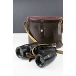 Vintage Ross of London 9 + 35 Solaross Binoculars in a Leather Case