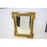 19th century Shaped Gilt Framed Mirror, 110cms x 84cms