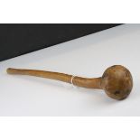 Tribal Hardwood Throwing Club / Knobkerrie with Root Head, 45cms high