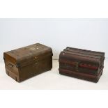 Two Victorian Tin Trunks