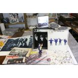Beatles and Music Collectables including Two Beatles Vinyl LP's ' Please Please Me ' and ' Help ',