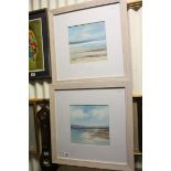 Pair of indistinctly signed Oils on Board of Coastal Scenes