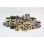 A collection mainly contemporary pill / trinket boxes.