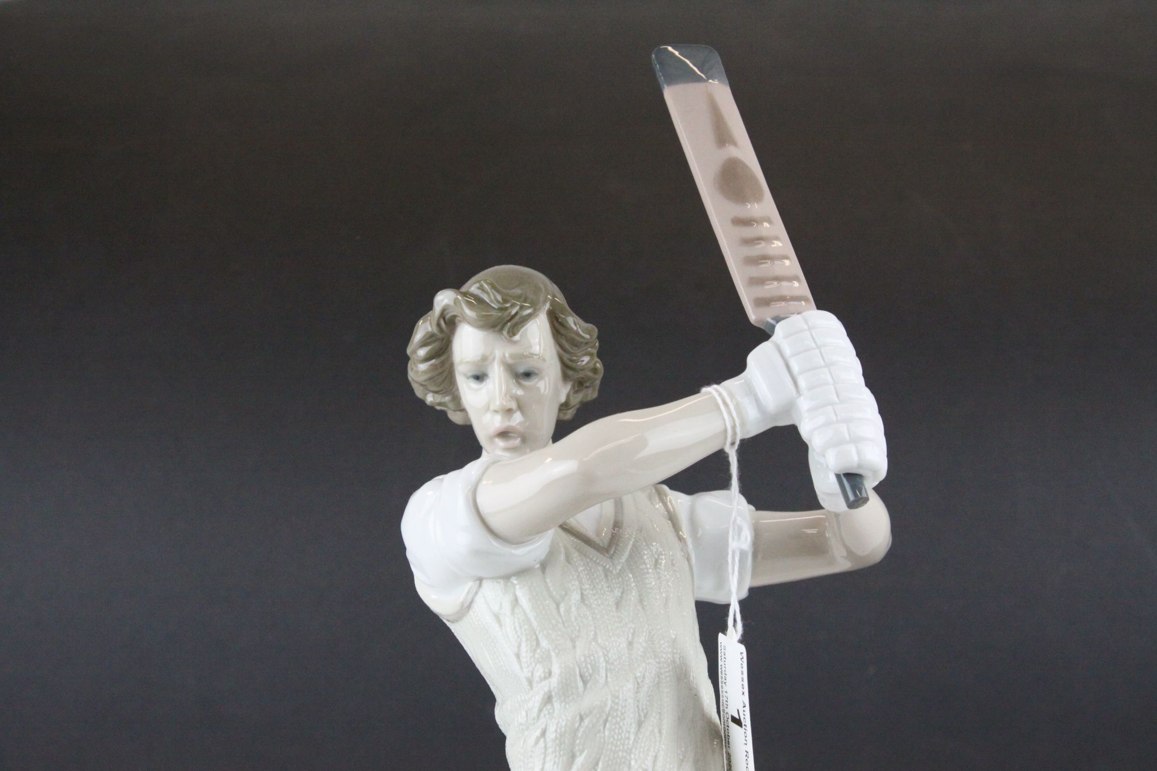 Lladro Cricketer, model 6865, 2002, 41cms high - Image 7 of 7