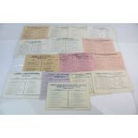Rugby Union - 16 Oxford University single sheet programmes from the 1950s, all with writing in