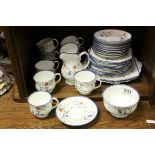 Paragon ' Blossom ' Part Tea Service comprising Ten Cups and Saucers, Ten Tea Plates, Two Sandwich