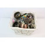 Basket of Costume and Fashion Jewellery