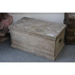 19th century Blanket Box with carrying handles, 91cms wide