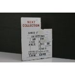 Royal Mail Post Box Enamel ' Next Collection ' Sign / Plaque for 31 West Street, 18cms x 15cms