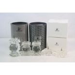 Collection of Swarovski crystal candle holders 7600/101/102/103 (not in original boxes)