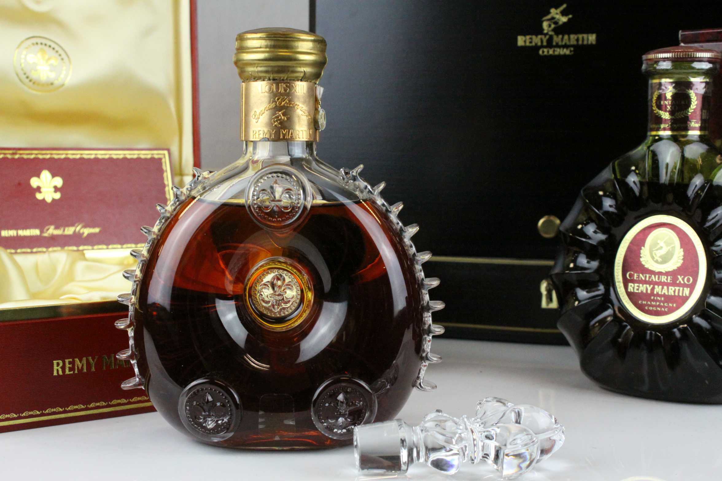 A Remy Martin Louis XIII Grande Champagne cognac, in Baccarat crystal decanter with fleur-di-lis - Image 2 of 16