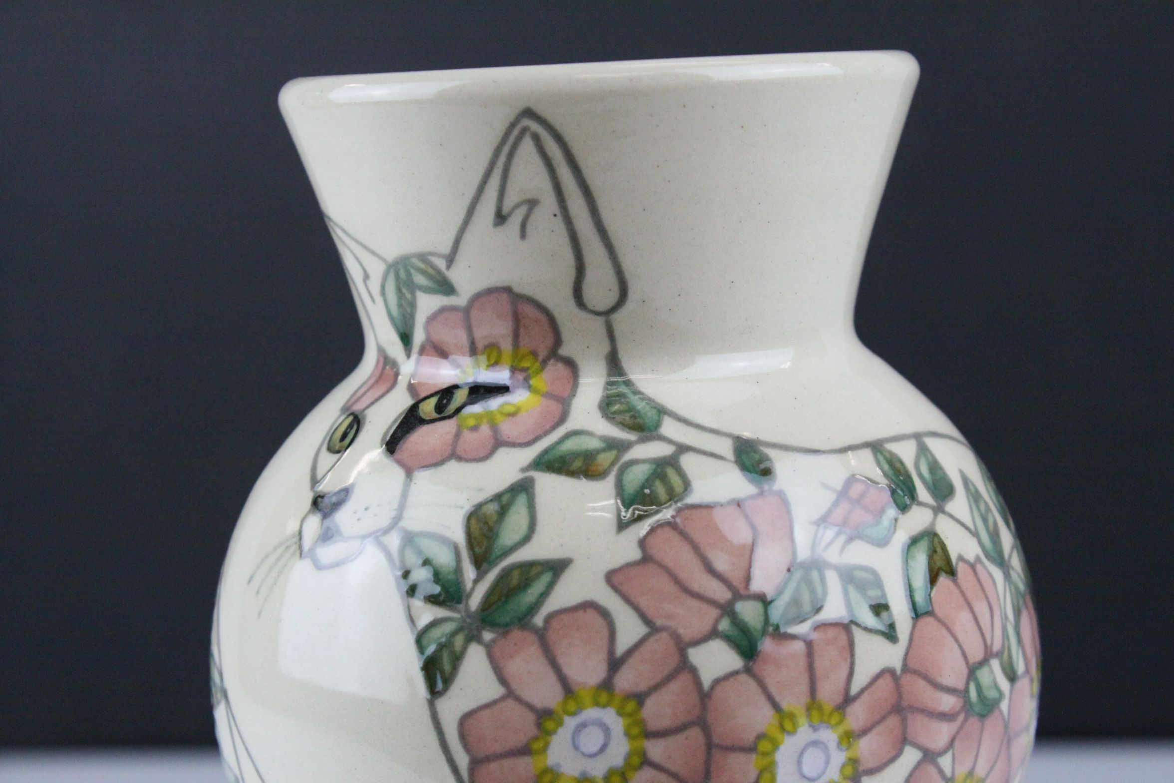 Dennis China Works Limited Edition Vase designed by Sally Tuffin with tube-lined decorated of Two - Image 2 of 5