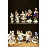 Collection of Eleven Continental Porcelain Figures / Match Holders, etc, 19th century and Later