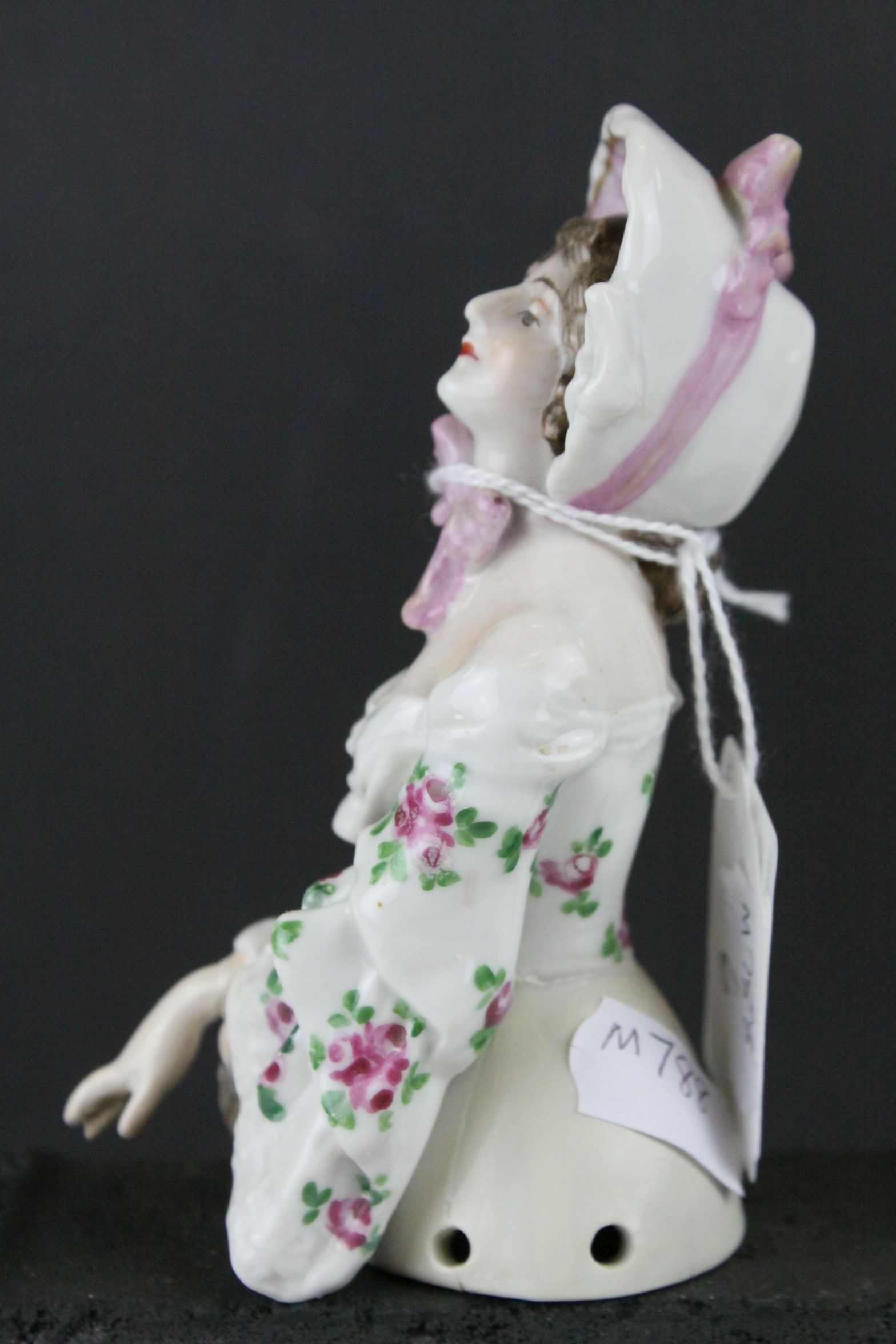 Small Meissen Porcelain Model of a Magpie, 7cms high together with Augustus Rex Porcelain Pin Doll - Image 4 of 8