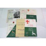 Rugby Union programmes - South Africa, a selection of 7 tour matches in the UK 1951/52 & 1960/61, to