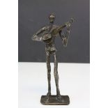 Contemporary Bronze Model of a Guitarist, 20cms high