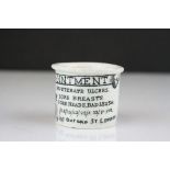 Holloway's for the cure of Gout and Rheumatism advertising ointment jar, height approx 3.5cm