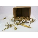 Small Collection of Brass Door Handles and Hooks