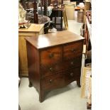 Early 19th century Mahogany Washstand comprising two pot cupboard doors above two drawers raised