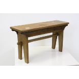 Arts and Crafts Oak Hearth Stool